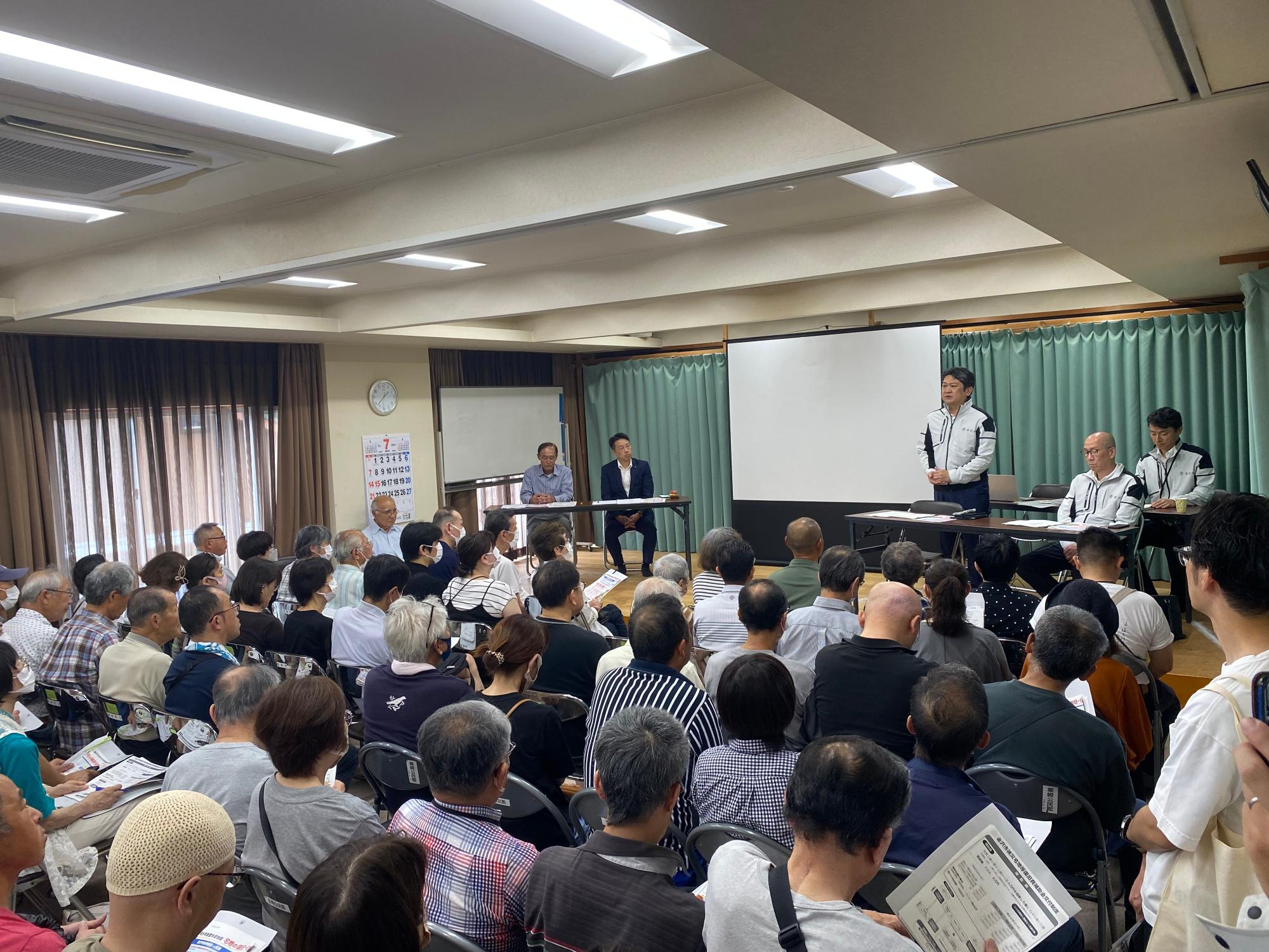 粟崎地区の震災復旧に関する説明会