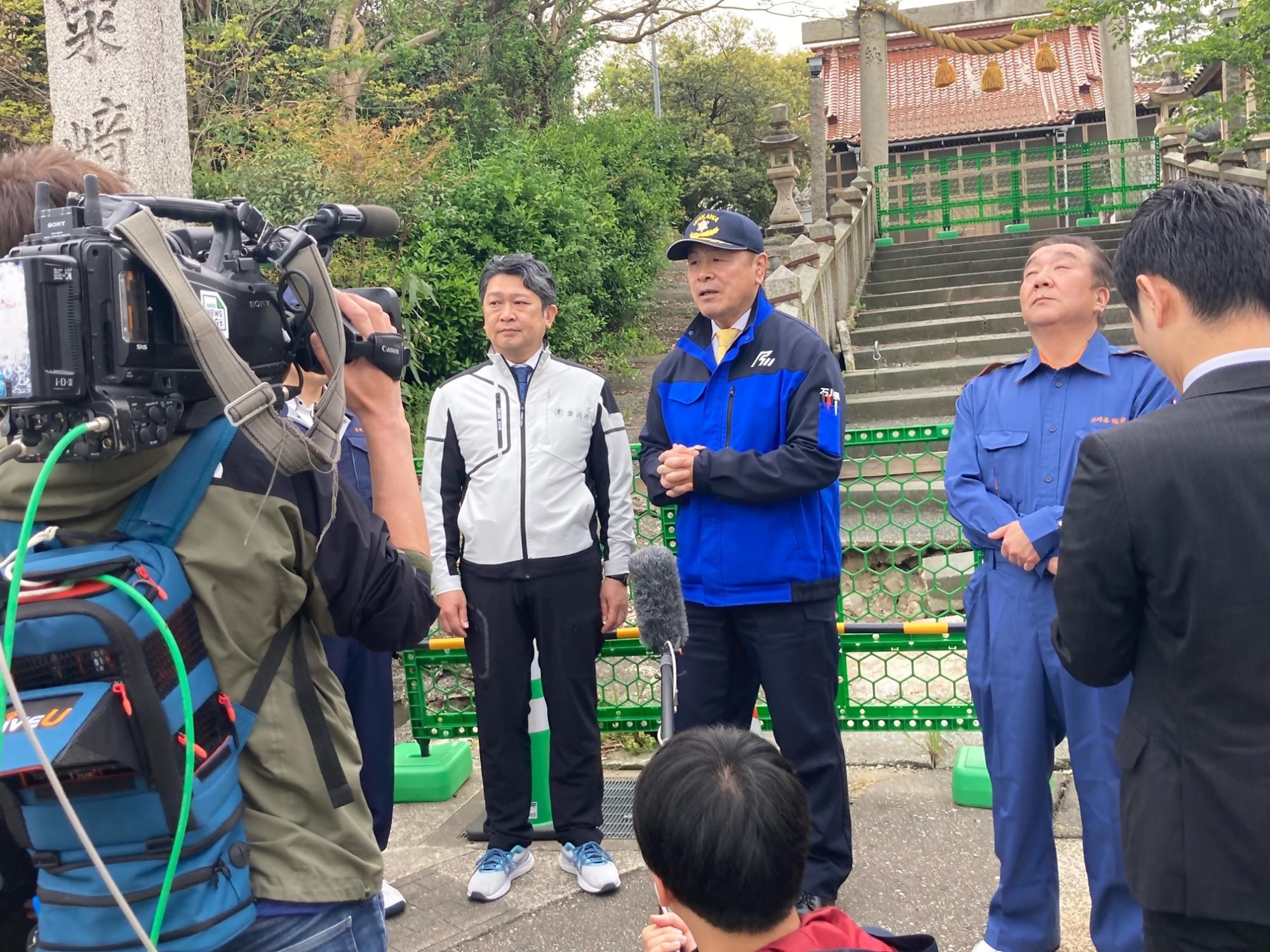 粟崎地区を視察